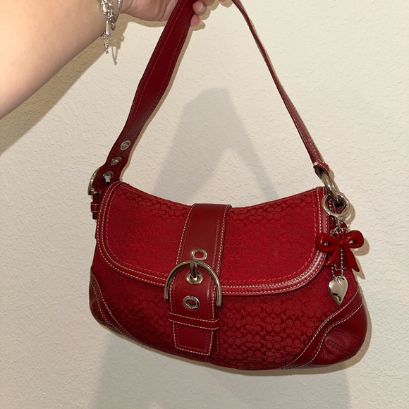 Coach Red Soho Shoulder Bag - Picture 1 of 7